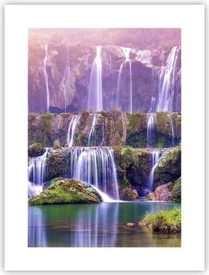 Produktbild von Poster - Poster ohne Rahmen - Wasserfall Natur - 30x40 cm - Wand Bild - Wanddeko - Wandbilder - Kunstposter - Wandposter - Bilder - Kunstdruck - Wanddekoration - Wandbild - P2XPA30x40-3893