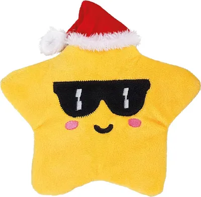 Produktbild von Nobby Hundespielzeug Xmas Plüschstern "Cool" gelb