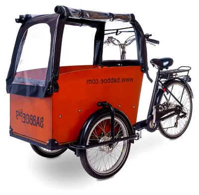 Produktbild von Regenzelt für Babboe Big Lastenfahrrad ohne Gestänge (Schwarz)