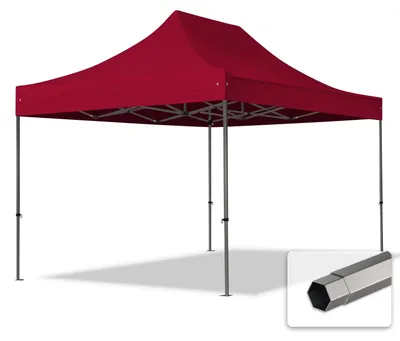 Obrázek produktu pro Nůžkový stan 3x4,5 m, ocel, bez bočnic červená