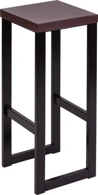 Produktbild von Spec-Wood, Hocker Holz LOFT, Barhocker Holz, Blumenhocker Holz mit Metallgestell, Duschhocker Modern, Küchenhocker, Barstühle, Tresenhocker, Sitzhocker 30x30x76 cm