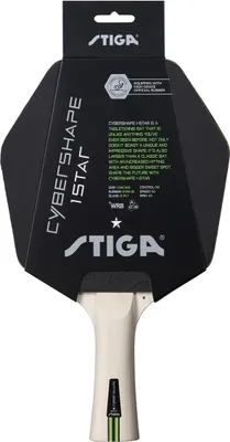 Produktbild von Stiga Cybershape 1-Stern Tischtennisschläger mit sechseckigem Schlägerblatt für Freizeitspieler