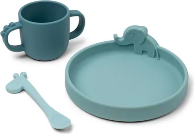 Obrázok produktu pre Done By Deer Essgeschirr Set Peekaboo Blau
