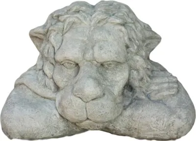 Produktbild von Löwenkopf als Mauerwächter für den Garten oder Teich, Witterungsbeständig Frostfest und Neu, 24cm Höhe, 36cm Breite, 28cm Tiefe, ca 22kg, SU-2247
