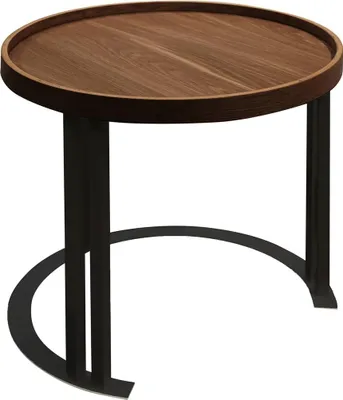 Productafbeelding van Kaheku bijzettafel Intaro, rond, walnootfineer, 50 Ø 50h, artikelnummer 12701411