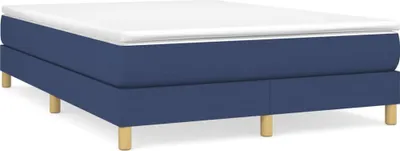 Obrázek produktu pro vidaXL Box spring bed frame blue 140x190 cm fabric