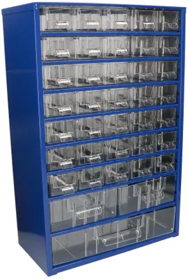 Produktbild von KOTARBAU® Werkstatt-Aufbewahrungsbox mit Schubfächern 306x460x155 Sortierkasten 35K2M1G Kleinteilemagazin Metall