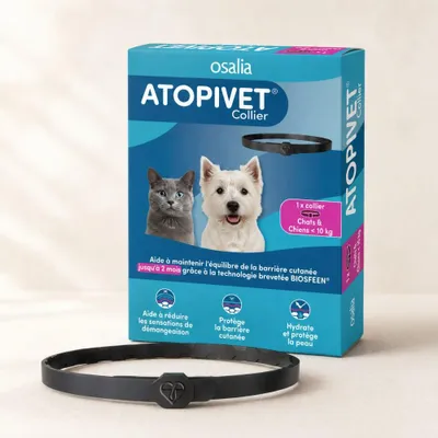 Produktbild von ATOPIVET Halsband für Hunde und Katzen - bis 10 kg - Zur Unterstützung der Hautgesundheit