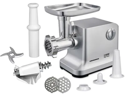Produktbild von Heinner MG-2100SS, 2100 W, Edelstahl, 2 kg/min, Edelstahl, Edelstahl, 178 mm