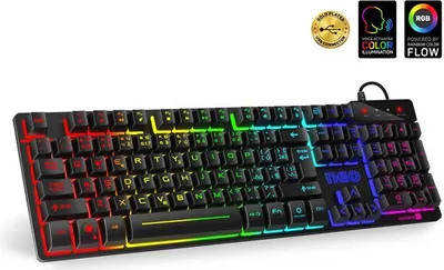 Obrázek produktu pro Connect IT CKB-3590-CS, Plná velikost (100 %), Kabel, USB, QWERTY, RGB LED, Černá