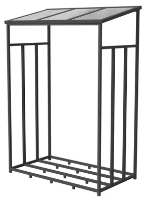 Produktbild von GFP Primeyard Kaminholzregal Metall 130x72x185 cm Brennholzregal grau