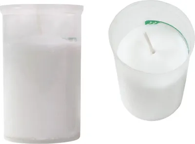 Produktbild von Grabkerze weiß Tagebrenner Grablicht Trauerkerze Grableuchte Grabschmuck