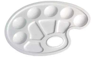 Produktbild von Herlitz Farbmisch Palette aus Kunststoff oval weiß