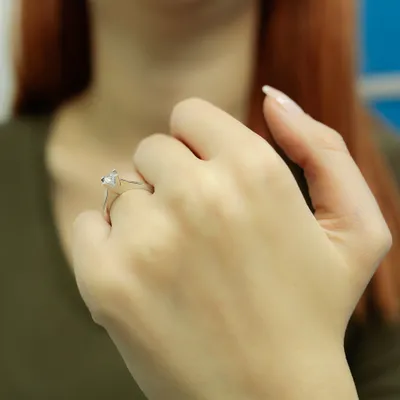Productafbeelding van 0,40 karaat diamant solitaire ring, meesterwerk, 14 karaat witgoud