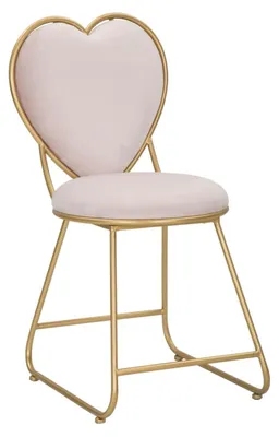 Produktbild von Mauro Ferretti Herz Stuhl 37x47x80 cm gold rosa
