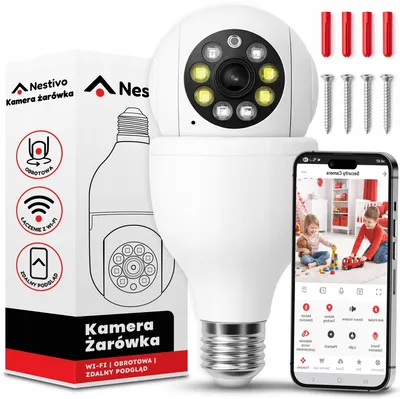 Obrázek produktu pro Nestivo Kamera Žárovka Otočná PTZ Wi-Fi Monitoring 3MP