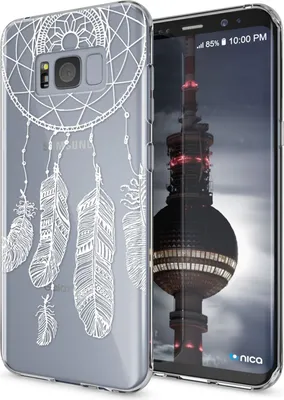 Produktbild von Samsung Galaxy S8 Hülle Handyhülle von NALIA, Slim Silikon Motiv Case Schutzhülle Feathers