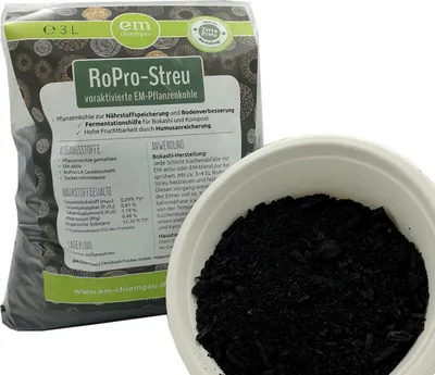 Produktbild von RoPro Streu 3L Voraktiverte Pflanzenkohle