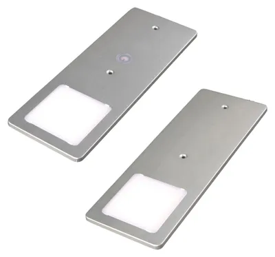 Image de kalb | Argent 5 W - lampe de cuisine ultraplate avec variateur tactile, lot de 2, lumière blanc chaud