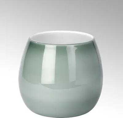 Produktbild von Pisano Vase klein Überfangglas, basalt H18 cm  D17 cm