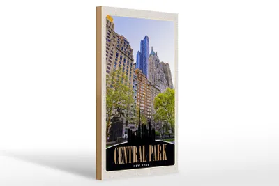 Produktbild von Holzschild Reise 20x30cm Central Park USA New York Hochhaus