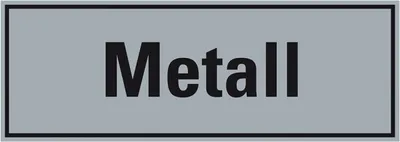 Produktbild von Dreifke® Schild I Abfallkennzeichen Metall, Kunststoff, 297x105mm