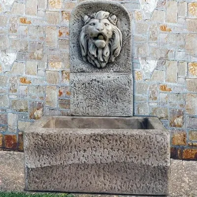 Obrázek produktu pro Casa Padrino barokní nástěnná fontána lev šedý 64 x v. 91 cm - vyrobeno v Itálii