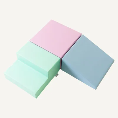 Image de IGLU SET 27 Mini Corner Climber - Couleurs pastel claires - Ensemble de blocs de construction en mousse pour enfants