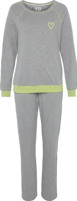 Produktbild von Vivance Dreams Pyjama 2 -teilig hellgrau-meliert Größe 52/54