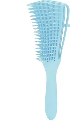 Productafbeelding van Zachte ontklittingsborstel, blauw, voor krullend haar, geschikt voor gebruik op nat of droog haar
