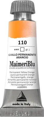 Image de Maimeri Blu Peinture aquarelle Permanent Yellow Orange 110 12 ml 1 pièce