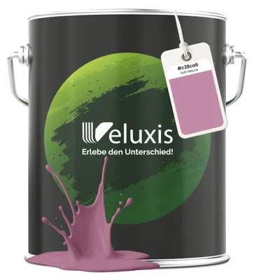 Produktbild von Wandfarbe Rosa Altrosa Lila Matt Innenfarbe – Deckkraft Klasse 1, VOC-frei, Ohne Grundierung, Tropfarm – Wohnzimmer & Schlafzimmer –  5L – Veluxis (Soft Mauve)