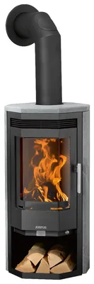 Produktbild von Justus | Kaminofen | Usedom 5 D | 5,5 kW | Stahl Schwarz, Speckstein