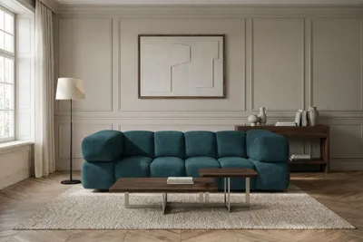 Produktbild von Kaiser Möbel Sofa 3-Sitzer, strukturierter Premiumstoff Sonic, Azurblau, Averro