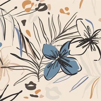 Produktbild von Sanders & Sanders Fototapete Blumenmuster Beige 375 x 270 cm
