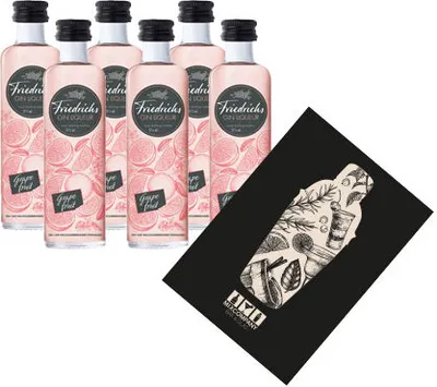 Produktbild von Friedrichs Gin Liqueur Grapefruit Miniatur 6x 40ml (31% vol) Gin Likör Grapefruit- [Enthält Sulfite]