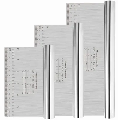 Produktbild von Set aus 3 Teigschneidern aus Edelstahl, 15/20/25 cm