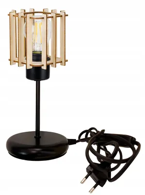 Produktbild von LED-ONE Nachttischlampe Tischleuchte Loft Holz E27
