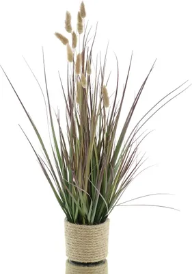 Produktbild von GASPER Hasenschwanzgras - Lagurus im Jutetopf 60 cm - Kunstpflanzen