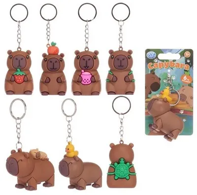 Produktbild von 1 x Capybara Schlüsselanhänger Taschenanhänger 3D, 1 aus 6 Varianten