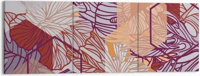 Produktbild von Bild auf Leinwand - Leinwandbild - Blatt Pflanze Blume - 150x50cm - Wand Bild - Wanddeko - Leinwanddruck - Bilder - Kunstdruck - Wanddekoration - Leinwand bilder - Wandkunst - CA150x50-3865