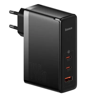 Produktbild von Baseus GaN5 Pro Schnellladegert 2C+U 140W (schwarz) (CCGP100201)