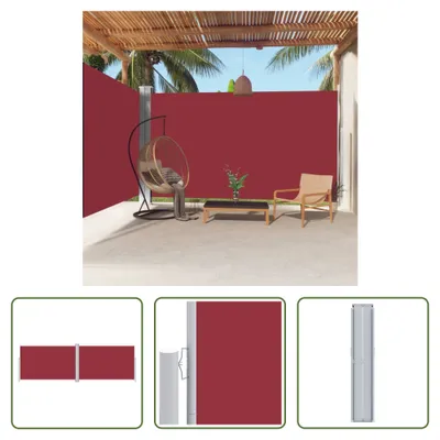 Produktbild von The Living Store Seitenmarkise Ausziehbar Rot 220x600 cm