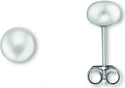 Produktbild von Ohrstecker Süßwasser-Zuchtperle 925/- Silber rhodiniert 6,0 - 6,5 mm