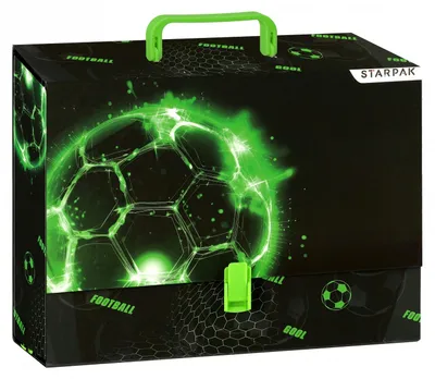 Obrázok produktu pre Kufrík s rukoväťou A4, 9 cm, Football Starpak