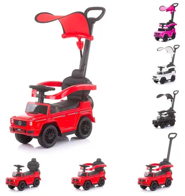 Produktbild von Chipolino Rutscher Mercedes Benz G350d 2 in 1 Schubstange Dach, Trittstufe rot
