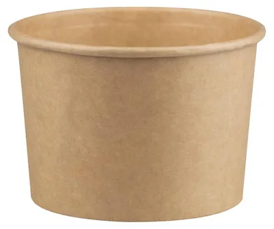 Produktbild von 50x Suppenbehälter Suppenbecher aus Kraftpapier braun 16oz 500ml