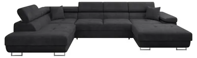 Produktbild von MIRJAN24 Wohnlandschaft Torezio Bis, Stilvoll Eckcouch mit Bettkasten und Schlaffunktion, Einstellbare Kopfstützen, 346x203x70-90 cm (Farbe: Margo 227.09, Seite: Links)