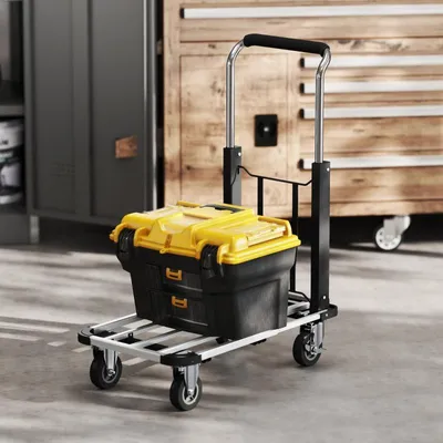 Immagine prodotto di carrello di trasporto in alluminio okwish carrello di trasporto a sacco con carico e maniglia, carrello a piattaforma carrello di trasporto con piattaforma estensibile, nero