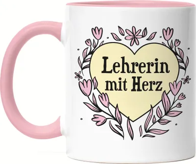 Produktbild von Lehrerin mit Herz Tasse Rosa Geschenkidee Zum Danke Sagen Beste Lehrerin